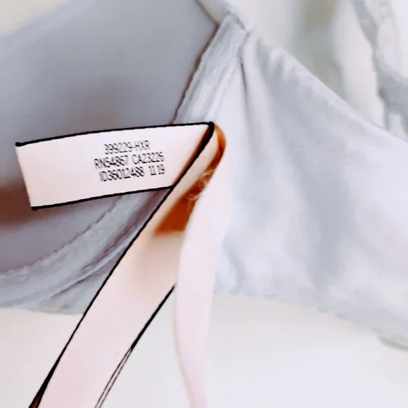 Victoria's Secret Bra Push Up Padded Comfy Front Close Lace Racer Gray Blue 32C - Picture 13 of 16